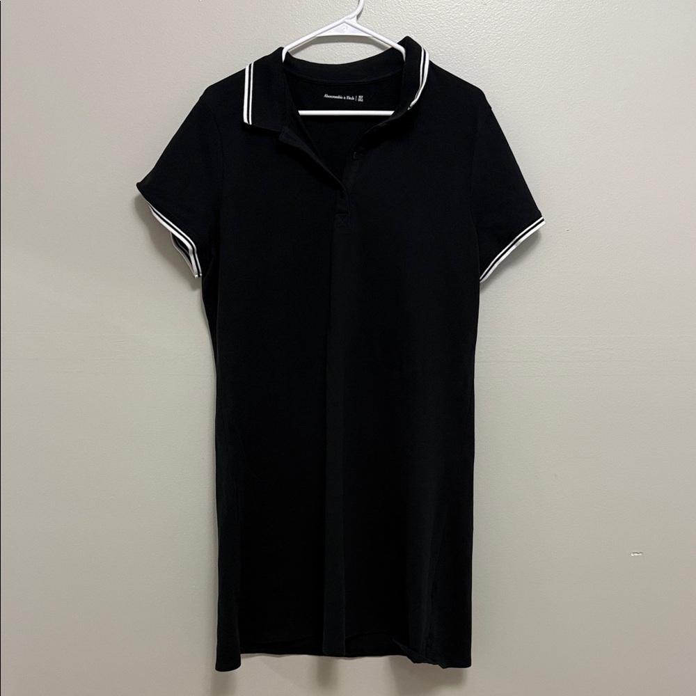 A&F Black Dress with White Accents